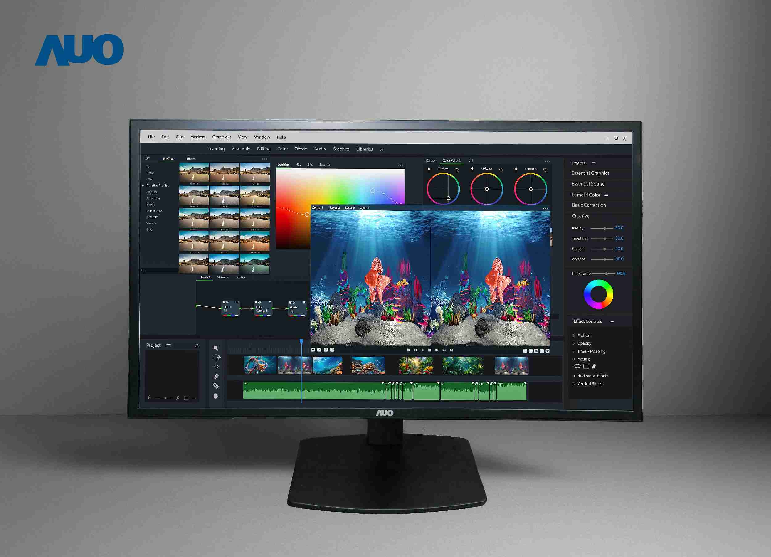 赏金国际开发32吋2D/3D专业桌上型显示器，，，拥有8K4K超高分辨率，，，并以低串扰算法优化3D显示效果，，，，搭载自动眼球追踪功能，，，能实时调整3D图像，，，进行实时2D与3D无缝共存窗口，，，，提供图像设计工作者突破二维接口的崭新工作氛围与效率